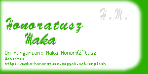 honoratusz maka business card